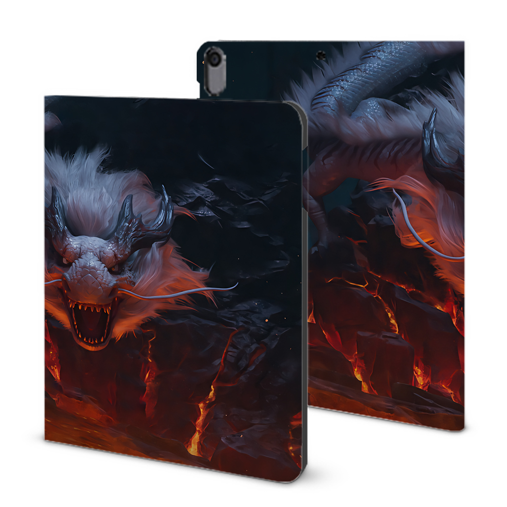 （画像用） Ne Zha 2 ナタ 魔童の大暴れ IPad ケース ブック型 PUレザー TPU 耐衝撃 軽量 薄型 ペン収納なし 全面保護 IPad 各モデル対応